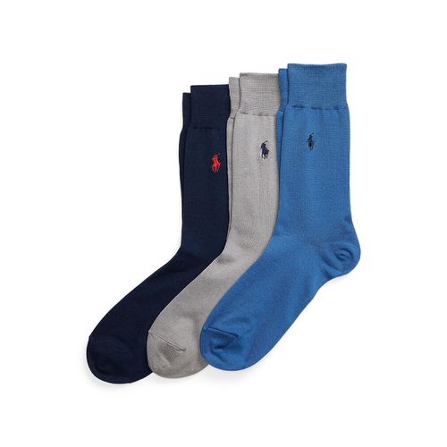 Confezione Da 3 Paia Di Calze Filo Di Scozia Uomo Taglie 43/46 - polo ralph lauren - Modalova