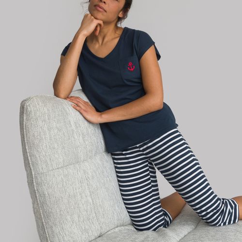 Pigiama Pantaloni Cropped Jersey In Cotone Donna Taglie 34/36 (FR) - 38/40 (IT) - anne weyburn - Modalova