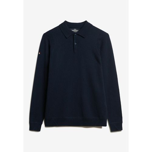 Maglione Polo A Maniche Lunghe In Lana Merino Uomo Taglie S - superdry - Modalova