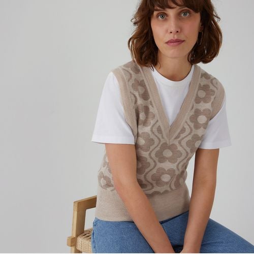 Maglione Senza Maniche, Jacquard Motivo Floreale Donna Taglie S - la redoute collections - Modalova