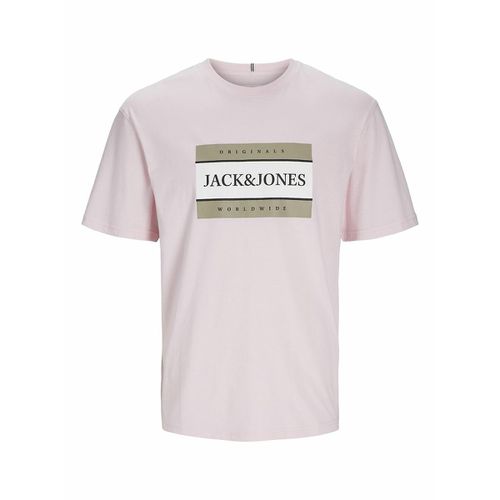 T-shirt Ampia Girocollo Con Logo Uomo Taglie L - jack & jones - Modalova