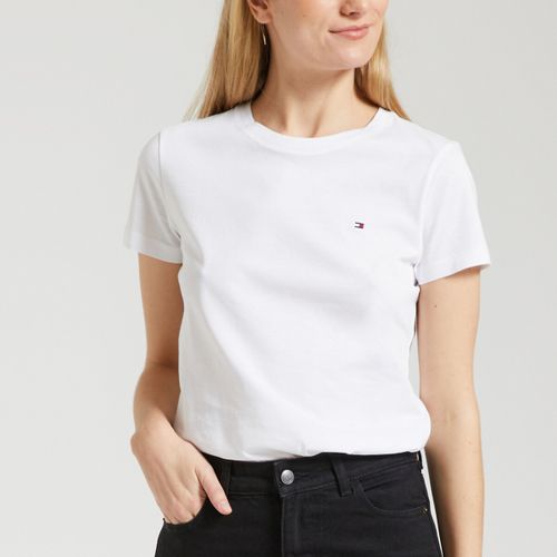 T-shirt girocollo maniche corte in cotone - TOMMY HILFIGER - Modalova