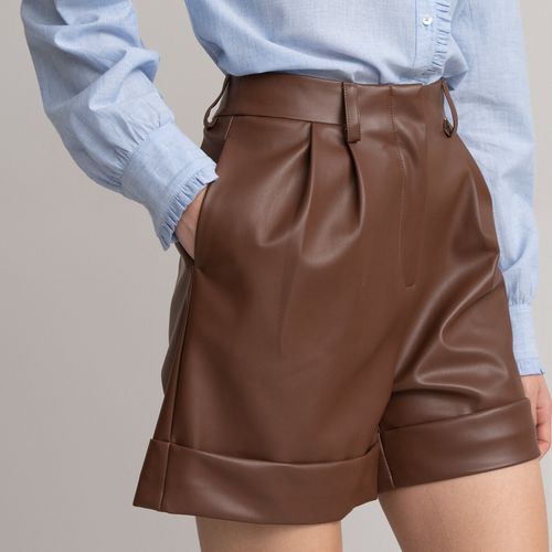 Shorts Plissettati, In Ecopelle Donna Taglie 40 (FR) - 44 (IT) - la redoute collections - Modalova