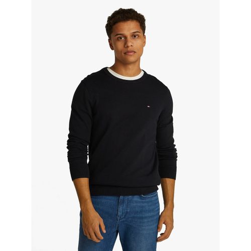 Maglione Girocollo In Cotone Uomo Taglie S - tommy hilfiger - Modalova