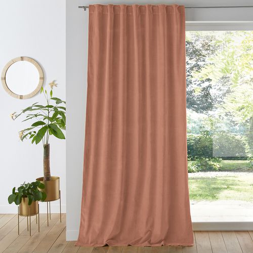 Tenda In Velluto Finitura Con Patte Nascoste, Velvet Taglie 180 x 135 cm - la redoute interieurs - Modalova