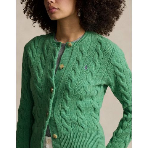 Cardigan Girocollo In Maglia Fine Donna Taglie S - polo ralph lauren - Modalova