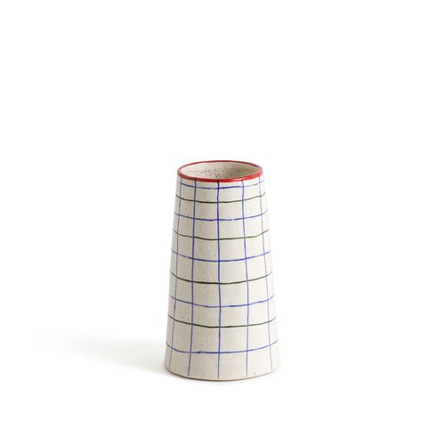 Vaso in ceramica a quadri H19 cm, Neios - LA REDOUTE INTERIEURS - Modalova