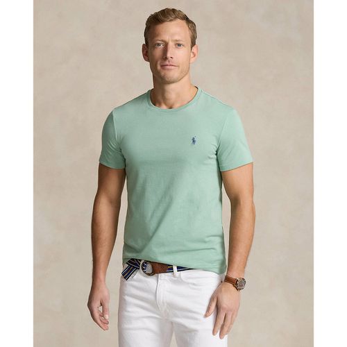 T-shirt Slim Tinta Unita In Jersey Logo Ricamato Uomo Taglie L - polo ralph lauren - Modalova