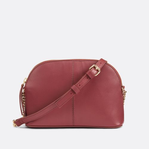 Borsa a mezzaluna in pelle liscia - LA REDOUTE COLLECTIONS - Modalova