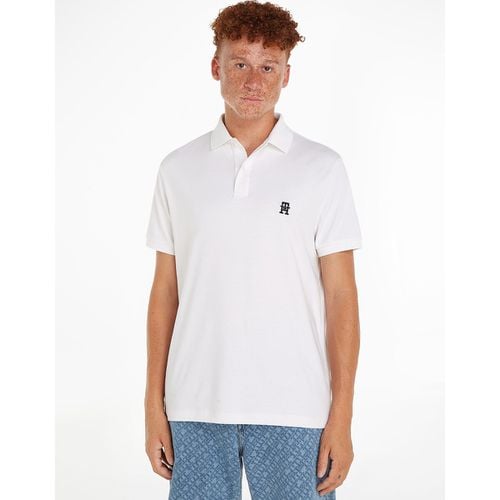 Polo Dritta Con Logo Ricamato Uomo Taglie XL - tommy hilfiger - Modalova