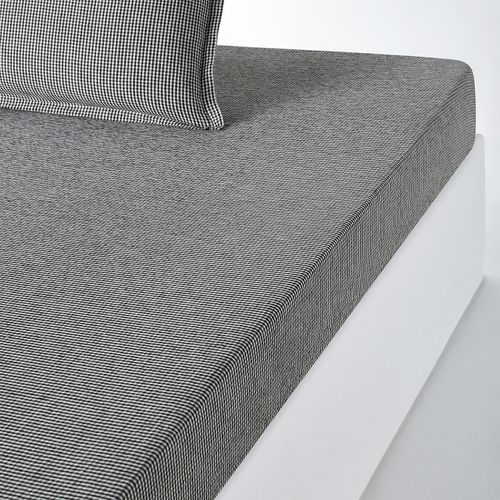 Lenzuolo Con Angoli In Lino Lavato Balza 35cm, Linot Carreaux Taglie 140 x 190 cm - la redoute interieurs - Modalova