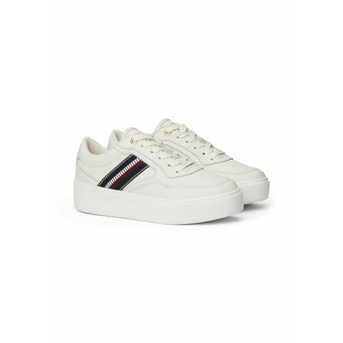 Sneakers Platform Stripes In Pelle Donna Taglie 39 - tommy hilfiger - Modalova