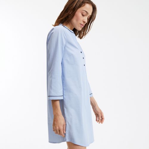 Camicia da notte in cotone effetto chambray - LA REDOUTE COLLECTIONS - Modalova