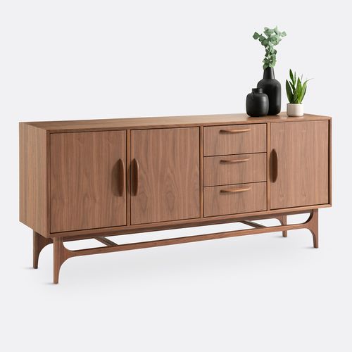 Mobile Credenza Impiallacciato Noce, Larsen - la redoute interieurs - Modalova