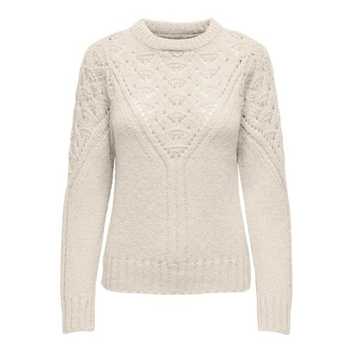 Maglione In Maglia Traforata, Girocollo Donna Taglie XS - only - Modalova