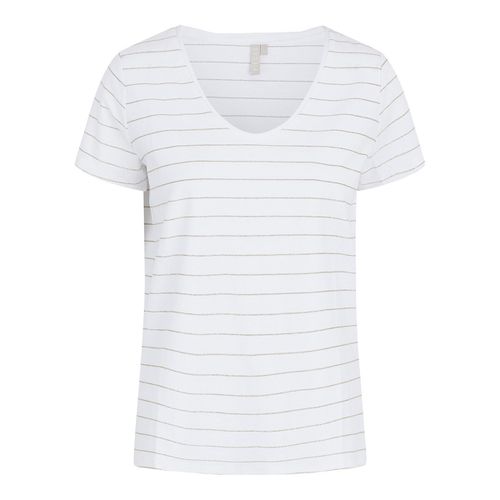 T-shirt Rigata, Scollo A V Donna Taglie XS - pieces - Modalova