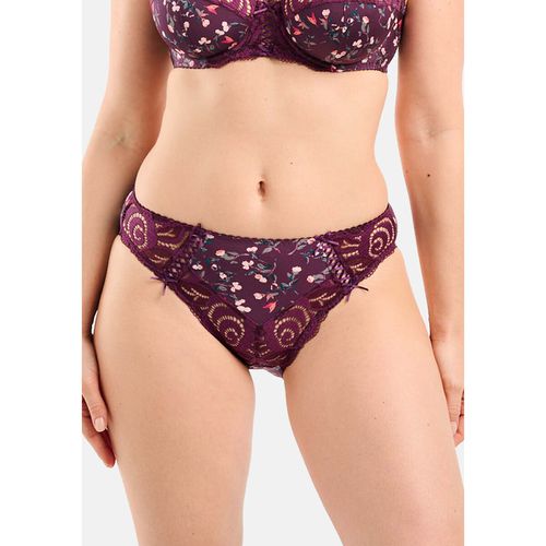 Slip Pizzo E Microfibra Amelie Print Donna Taglie 46/48 (FR) - 50/52 (IT) - sans complexe - Modalova