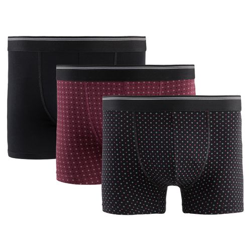 Confezione Da 3 Boxer 2 Fantasia + 1 Tinta Unita Uomo Taglie XXL - la redoute collections - Modalova