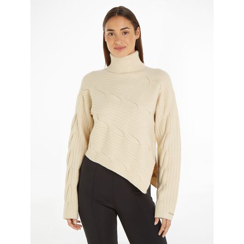 Maglione Collo A Dolcevita, Trecce Asimmetriche Donna Taglie XS - calvin klein - Modalova