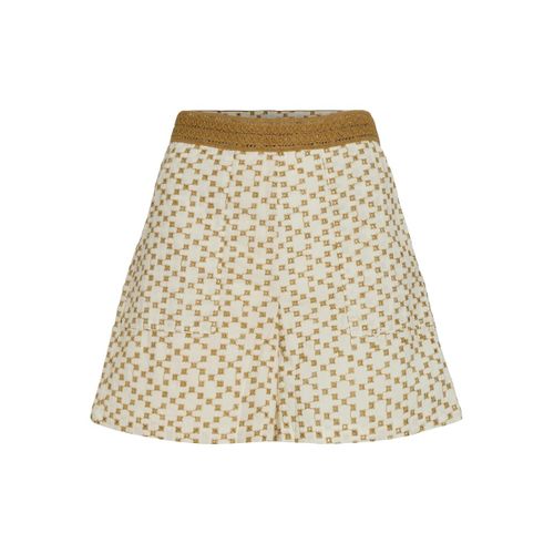 Pantaloncini Ricamati A Vita Alta Donna Taglie 38 (IT) - 34 (FR) - vila - Modalova
