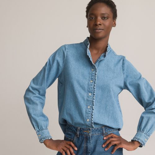 Camicia in denim collo vittoriano, maniche lunghe - LA REDOUTE COLLECTIONS - Modalova