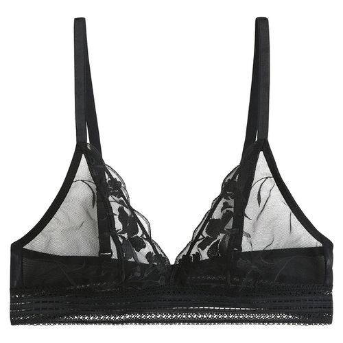 Reggiseno A Triangolo Senza Ferretti In Tulle Ricamato Donna Taglie 1 A - la redoute collections - Modalova