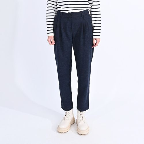 Pantaloni Dritti Chiné Taglio Chino Donna Taglie XL - molly bracken - Modalova