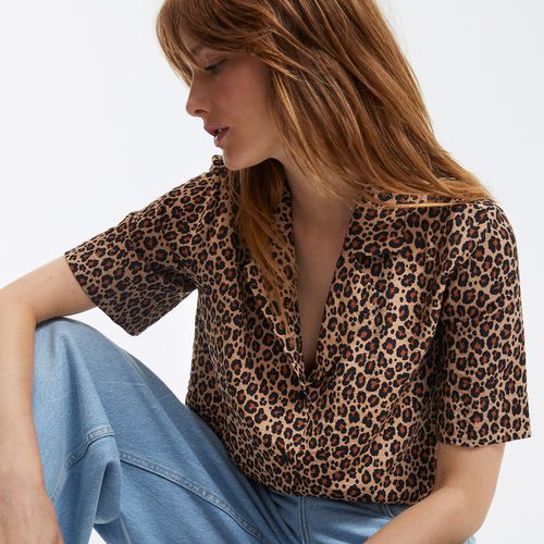 Camicia collo a revers, stampa animalier - LA REDOUTE COLLECTIONS - Modalova