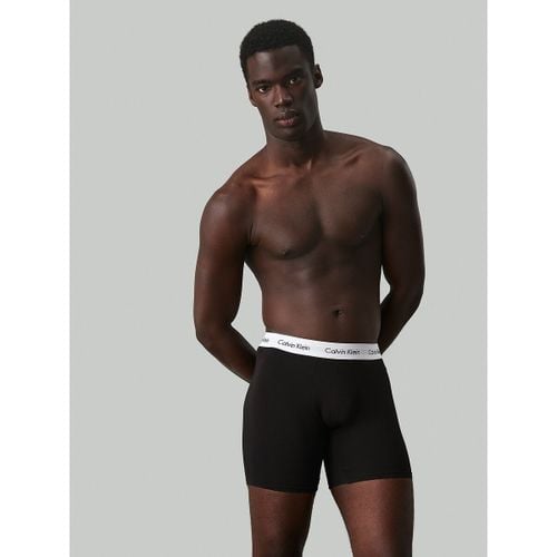 Set Di 3 Boxer Lunghi In Cotone Elasticizzato - calvin klein underwear - Modalova