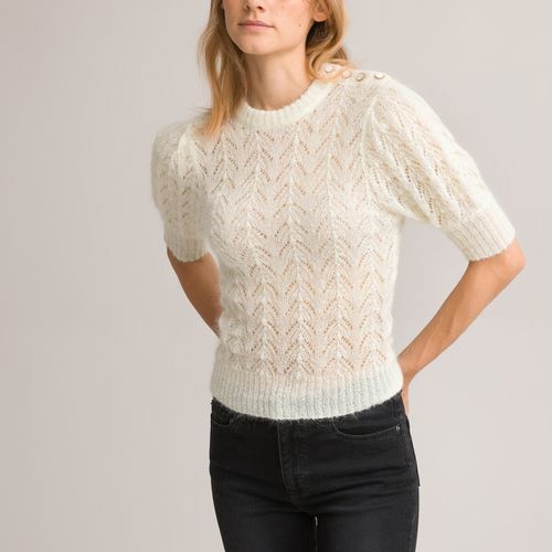 Maglione Girocollo A Maniche Corte, Made In Europe Donna Taglie L - la redoute collections - Modalova