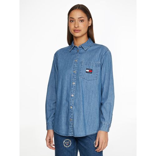 Camicia taglio ampio, logo davanti - TOMMY JEANS - Modalova