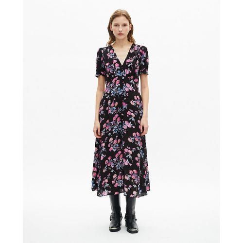 Abito Longuette Con Scollo A V, Maniche Corte, Stampa A Fiori Donna Taglie 2(M) - the kooples - Modalova