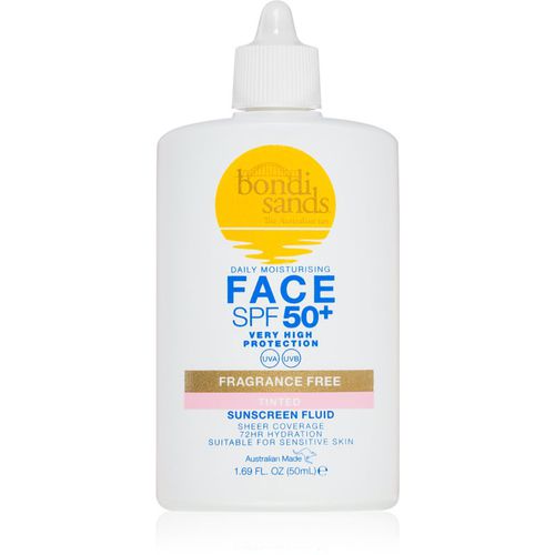 SPF 50+ Fragrance Free Tinted Face Fluid crema protectora con color para el rostro SPF 50+ 50 ml - Bondi Sands - Modalova