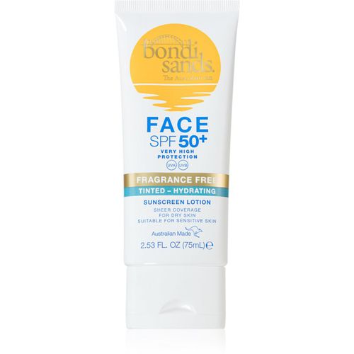 SPF 50+ Fragrance Free crema facial protectora con color para pieles secas SPF 50+ 75 ml - Bondi Sands - Modalova