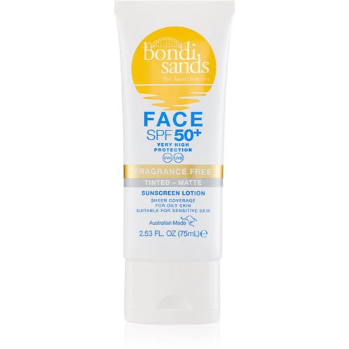 SPF 50+ Face Fragrance Free crema facial protectora con color de acabado mate SPF 50+ 75 ml - Bondi Sands - Modalova