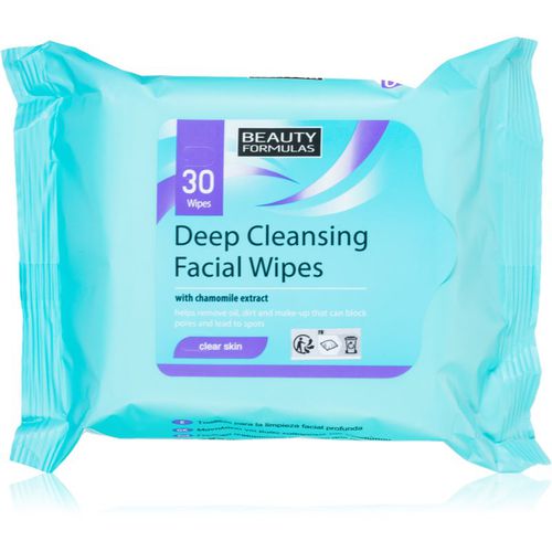 Clear Skin Deep Cleansing salviette detergenti umidificate per pelli grasse e problematiche 30 pz - Beauty Formulas - Modalova