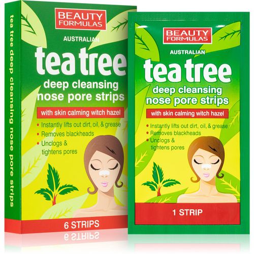 Tea Tree Reinigungspflaster für verstopfte Poren auf der Nase 6 St - Beauty Formulas - Modalova