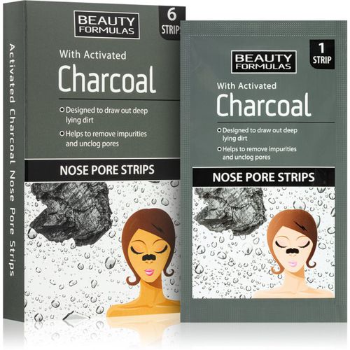 Charcoal Reinigungspflaster für verstopfte Poren auf der Nase 6 St - Beauty Formulas - Modalova