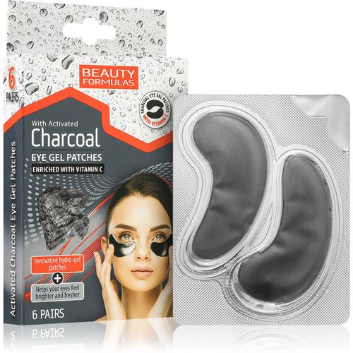 Charcoal feuchtigkeitsspendende Gel-Maske für den Augenbereich mit Aktivkohle 6 St - Beauty Formulas - Modalova