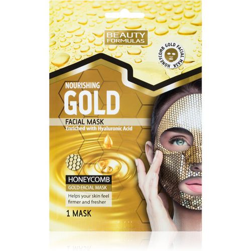 Gold maschera viso nutriente in tessuto con acido ialuronico 1 pz - Beauty Formulas - Modalova