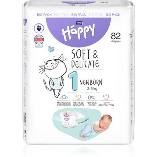 Soft&Delicate Size 1 Newborn Einwegwindeln 2-5 kg 82 St - Bella Baby Happy - Modalova