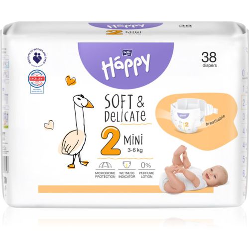 Soft&Delicate Size 2 Mini pañales desechables 3-6 kg 38 ud - Bella Baby Happy - Modalova