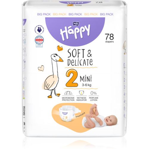 Soft&Delicate Size 2 Mini pañales desechables 3-6 kg 78 ud - Bella Baby Happy - Modalova