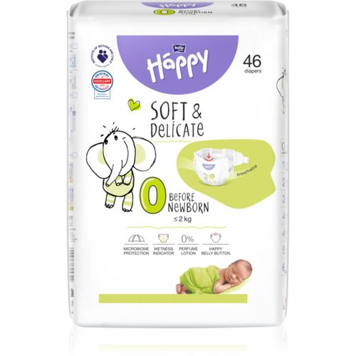 Soft&Delicate Size 0 Before Newborn pañales desechables ≤ 2 kg 46 ud - Bella Baby Happy - Modalova