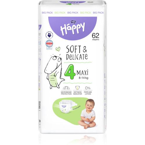 Soft&Delicate Size 4 Maxi pañales desechables 8-14 kg 62 ud - Bella Baby Happy - Modalova