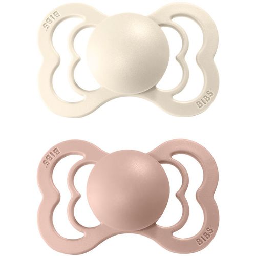 Supreme Natural Rubber Size 2: 6+ months ciuccio Ivory / Blush 2 pz - BIBS - Modalova