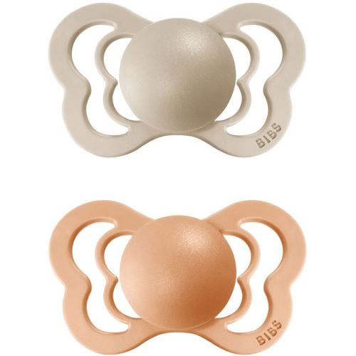 Couture Natural Rubber Size 1: 0+ months ciuccio Vanilla / Peach 2 pz - BIBS - Modalova