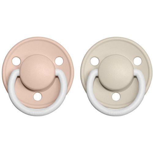 De Lux Natural Rubber Night Size 1: 0+ months chupete Blush / Vanilla 2 ud - BIBS - Modalova