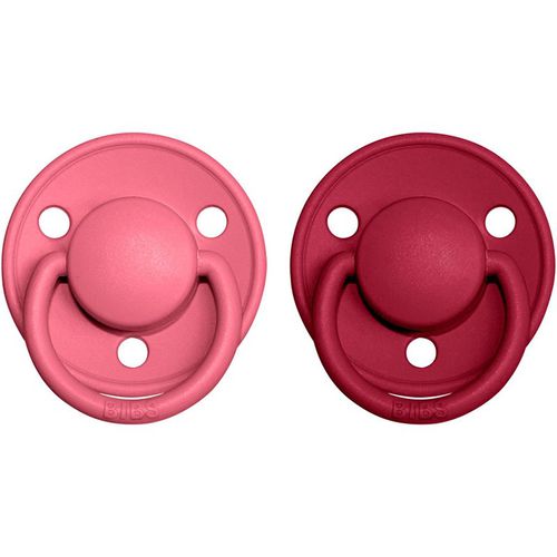 De Lux Natural Rubber Size 2: 6+ months chupete Coral / Ruby 2 ud - BIBS - Modalova