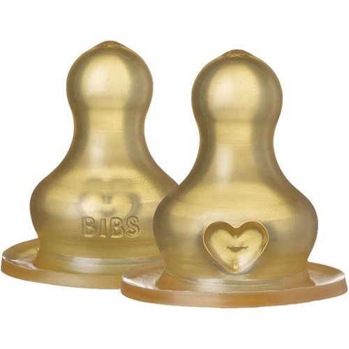 Baby Glass Bottle Latex Nipple Trinksauger Slow Flow 0+ months 2 St - BIBS - Modalova